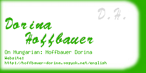 dorina hoffbauer business card